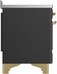 Ilve® Majestic III 48" Graphite Matte Pro Style Induction Range with Triple Glass Door and Brass Trim-4