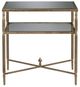 Signature Design by Ashley® Cloverty Glass Top End Table with Aged Gold Base-2