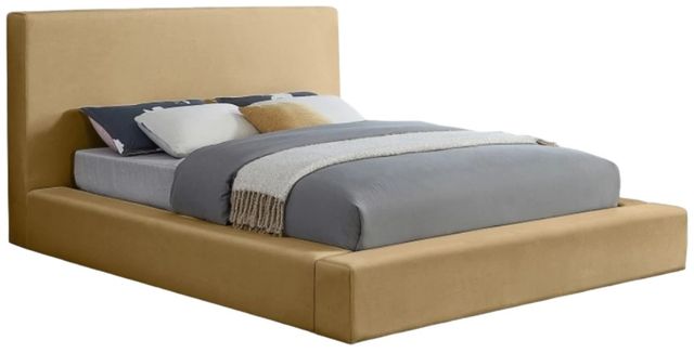Meridian Furniture Dorian Camel Queen Upholstered Panel Bed-0