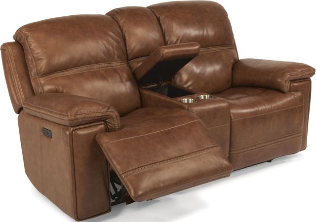 Flexsteel® Customizable Fenwick Power Reclining Loveseat with Console and Power Headrests-1