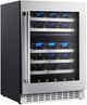Aviva 24'' Stainless Steel Dual Zone Built-In or Freestanding Undercounter Wine Cooler-1
