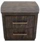 International Furniture Direct Dark Mezquite Black Curved Nightstand-3