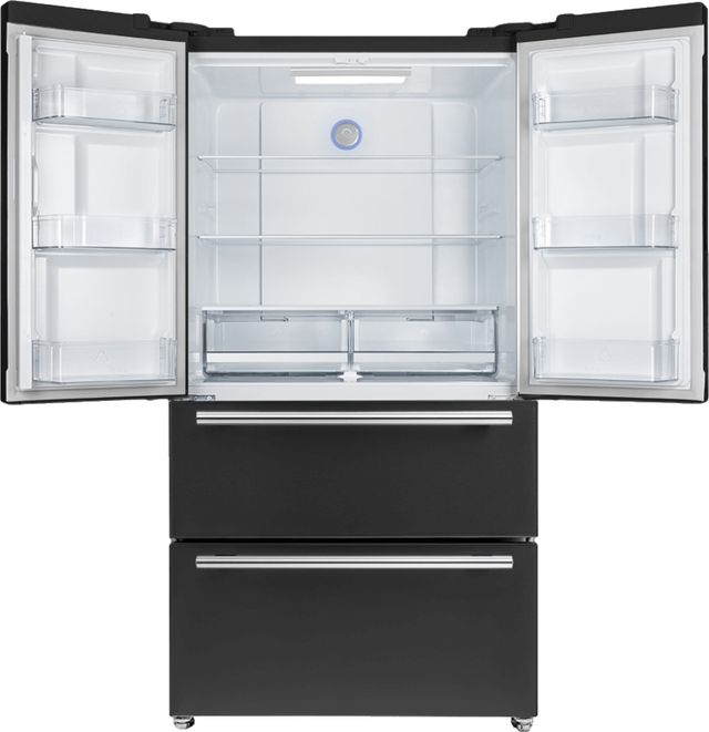 FORNO® Espresso Moena 36" 19.2 Cu. Ft. Counter Depth Black French Door Refrigerator-1