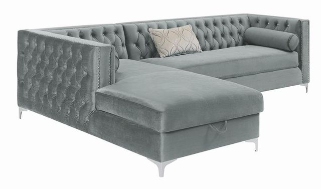 Coaster® Bellaire 2-Piece Silver Sectional Set-0