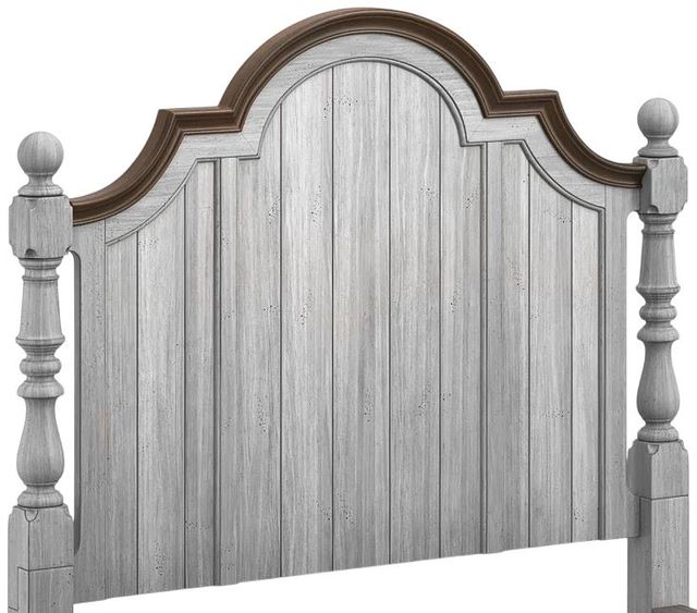 Flexsteel® Plymouth® Distressed Graywash Queen Storage Bed-2