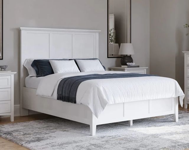 Modus Furniture Grace Snowfall White California King Panel Bed-1