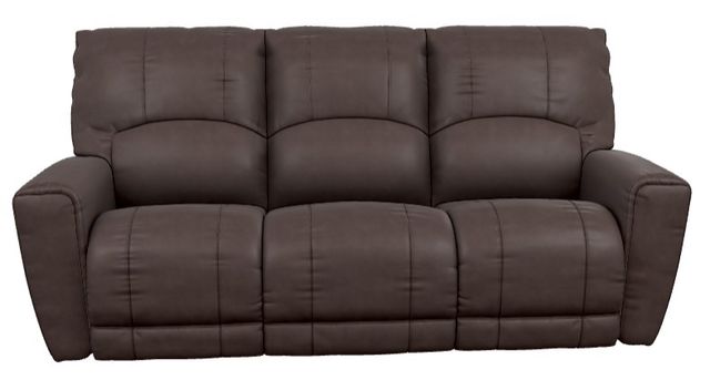 La-Z-Boy® Cassian Walnut Leather Power Reclining Sofa with Headrest-1