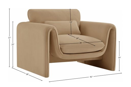 Meridian Furniture Sloan Camel Chair-2