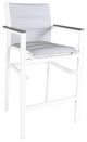 CabanaCoast® Customizable Origin Fabric/Wood Outdoor Padded Resort Bar Stool-3