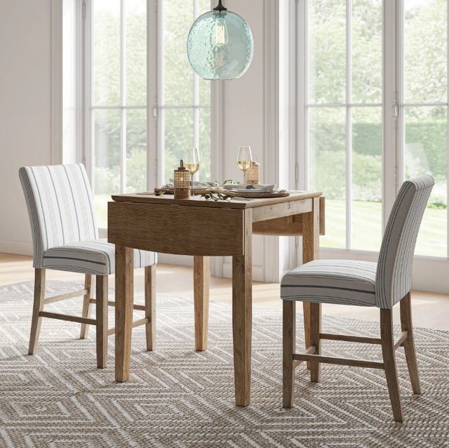 Jofran Inc. Eastern Tides 3-Piece Beige/Blue/Brushed Bisque Counter Table Set-1