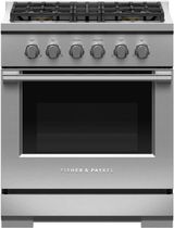 Fisher & Paykel Series 7 30" Stainless Steel Pro Style Natural Gas Range