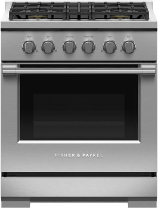 Fisher & Paykel Series 7 30" Stainless Steel Pro Style Natural Gas Range
