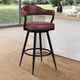 Armen Living Justin Coffee/Matte Black Bar Stool-1