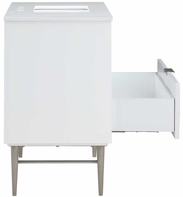 Meridian Furniture Modernist Chrome/White 36" Bathroom Vanity-4