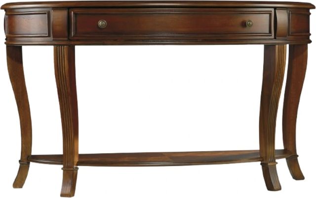Hooker® Furniture Brookhaven Distressed Medium Clear Cherry Console Table-0