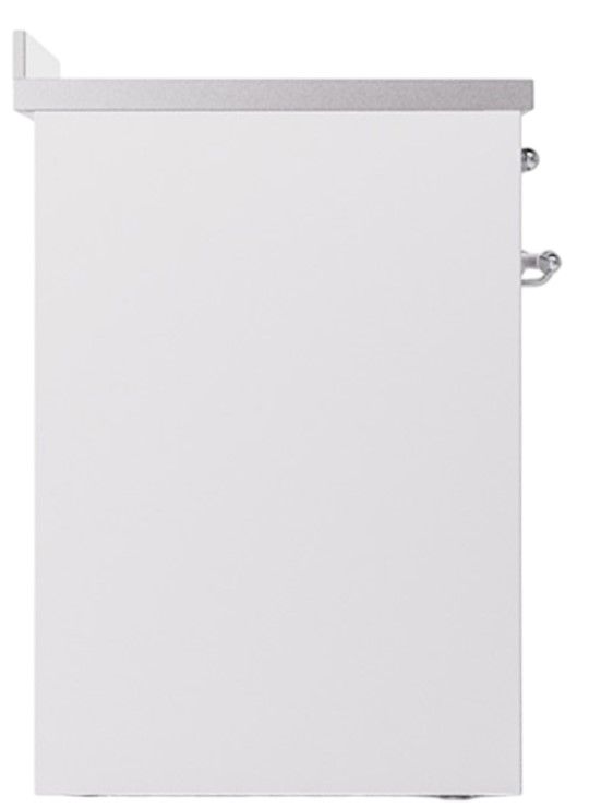 Ilve® Nostalgie II Noblesse 30'' White Pro Style Induction Range with Chrome Trim-2