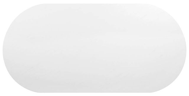 ACME Furniture Clayten White Sofa Table with Light Oak Base-4