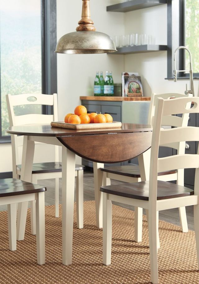 Signature Design by Ashley® Woodanville Brown Dining Table with Cream Legs-4