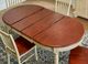 A-America® British Isles Merlot Extendable Leg Dining Table with Buttermilk Base-3