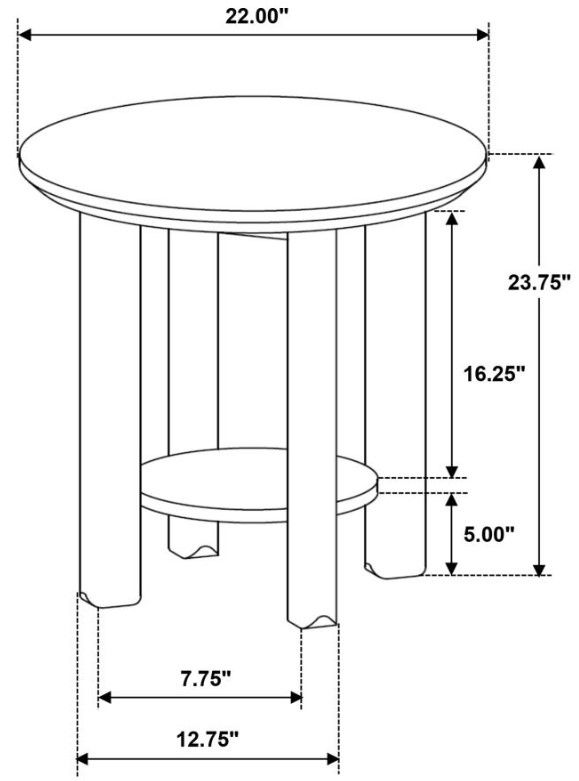 Coaster® Ottowa Washed Oak Side Table-2