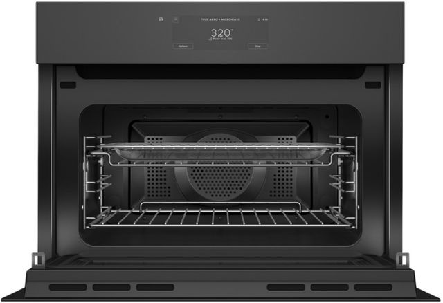 Fisher & Paykel Series 11 24” Black Glass Minimal Handleless Compact Convection Electric Speed Oven-1