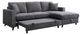 Mazin Furniture Jordan 2-Piece Dark Gray Right-Arm Facing Pullout Sleeper Sectional and Storage Chaise-2