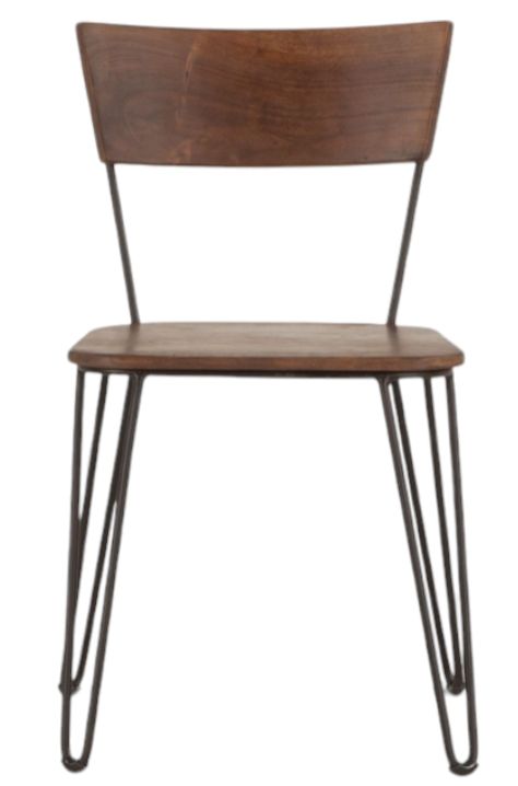 Home Trends & Design Vail Walnut Dining Side Chair-2