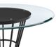 Armen Living Veronica Glass Top Round Dining Table with Black Base-2