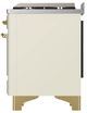 Ilve® Majestic III 36" Antique White Pro Style Dual Fuel Natural Gas Range with Triple Glass Door and Brass Trim-4