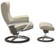 Stressless® by Ekornes® Customizable Wing Large Manual Recliner and Ottoman with Signature Base-1