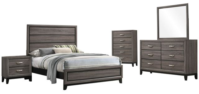 Coaster® Watson 5-Piece Gray Oak Youth Full Panel Bedroom Set-0