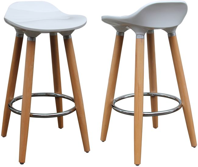 Worldwide Homefurnishings Inc. Trex 2-Piece Natural/White Counter Stool Set