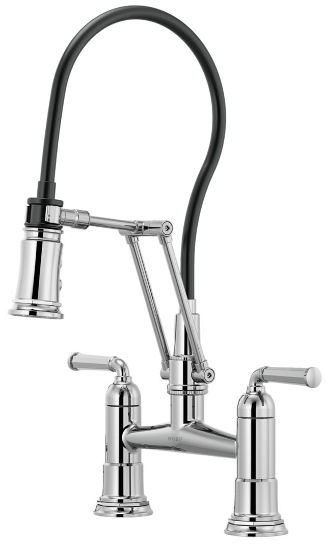 Brizo Rook® Polished Chrome Articulating Bridge Faucet-0