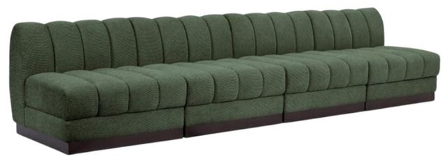 Meridian Furniture Quinn 4-Piece Green Modular Armless Sofa-0