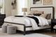 aspenhome® Ambrose Obsidian Mist/White King Upholstered Panel Bed-1