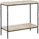 Currey & Company Boyles Travertine Side Table with Iron Base-0