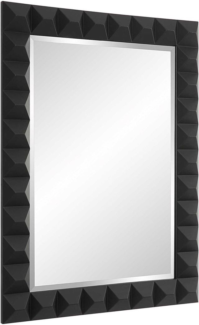 Uttermost® Studded Matte Black Mirror-3