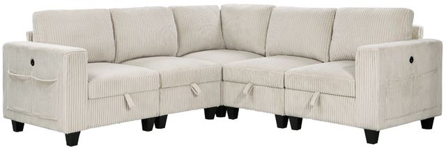 Homelegance® Walterboro 5-Piece Beige L-Shape Sectional-0