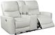 Coaster® Greenfield Ivory Upholstered Power Reclining Loveseat with Console-1