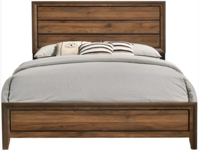 Bernards Kennedy Brown Queen Panel Bed-1