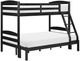 Homelegance® Lani Wire Brushed Black Twin over Full Youth Bunk Bed-0