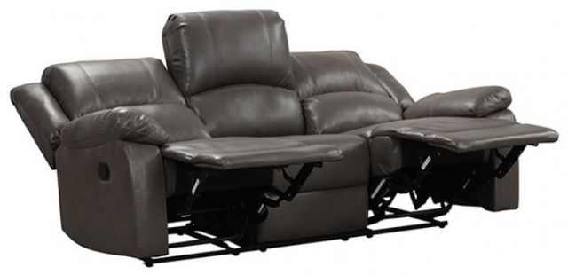 Furniture of America® Letha Gray Manual Reclining Sofa-1