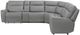 Kate Preston Home 6-Piece Gray Power Reclining Modular Sectional-3