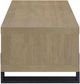 Coaster® Dinard Latte Coffee Table with Black Metal Base-4