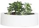 CabanaCoast® Customizable York Low Aluminum 12" Small Outdoor Round Planter-1