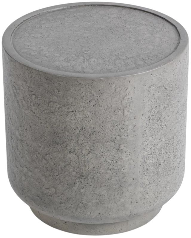 Classic Home Sania Dark Grey Concrete Outdoor Round Accent Table-2