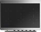 Ilve® Majestic III 36" Graphite Matte Pro Style Induction Range with Triple Glass Door and Burnished Trim-3