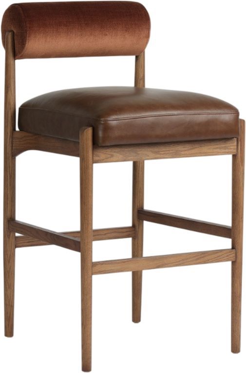 Four Hands Jazelle Altair Sienna/Havana Brown Bar Stool-0