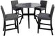 American Wholesale Furniture Shannon 5-Piece Black/Gray Counter Height Dining Set-0