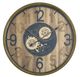 YHD Black/Gold Carved Gear Clock-0